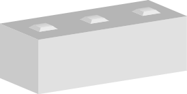 Betonstein der Größe 120x40x80 cm